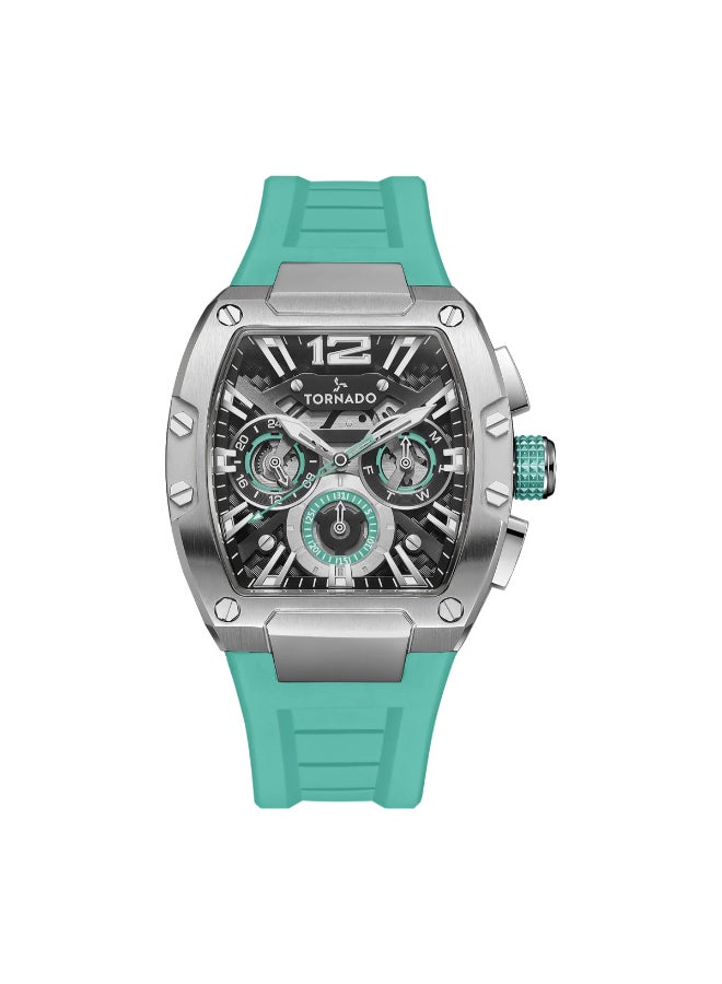 TORNADO Men's Premium Flexible & Durable Silicone Multi Function Watch T23105-SSHB - 43mm mm - Image 1